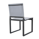 Kayak - Modern Outdoor Dark Charcoal Dining Chair (Set of 2)