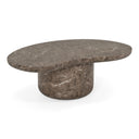 Kazbek - Modern Faux Marble Concrete Coffee Table, view 3