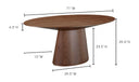 Otago Oval Dining Table Walnut Brown