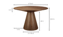 Otago 47In Round Dining Table Walnut