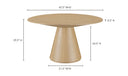Otago 47In Round Dining Table Oak