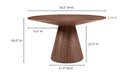 Otago Round 54In Dining Table Walnut Brown