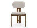 Kelsey - Modern Light Grey Fabric + Brown Ash Dining Chair