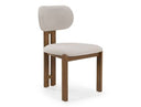 Kelsey - Modern Light Grey Fabric + Brown Ash Dining Chair