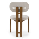 Kelsey - Modern Light Grey Fabric + Brown Ash Dining Chair