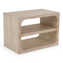 Kenya - Modern Faux Travertine Concrete Nightstand, view 2