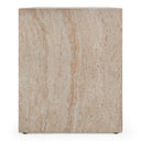 Kenya - Modern Faux Travertine Concrete Nightstand, view 4