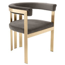 Kersey - Glam Grey Velvet Accent Chair