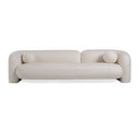 Chisholm - Modern Travertine Marble + Wood Freeform Coffee Table