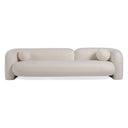 Khan Modern 4-Seater Off White Fabric Sofa