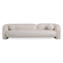 Khan Modern 4-Seater Off White Fabric Sofa