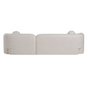 Khan Modern 4-Seater Off White Fabric Sofa
