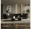 Kilmer Modern Grey Curved Fabric Sectional Sofa