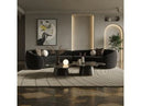 Lakota - Modern Dark Grey Fabric Curved Sectional Sofa