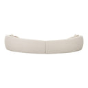 Kilmer Modern Off-White Curved Fabric Sectional Sofa