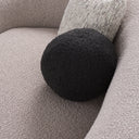 Kilmer Modern Grey Curved Fabric Sectional Sofa
