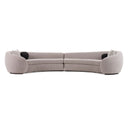 Kilmer Modern Grey Curved Fabric Sectional Sofa