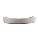 Kilmer Modern Grey Curved Fabric Sectional Sofa