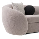 Kilmer Modern Grey Curved Fabric Sectional Sofa