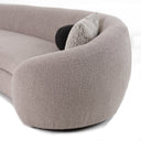 Kilmer Modern Grey Curved Fabric Sectional Sofa