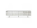 Legend 79"-Wide Modern White TV Stand