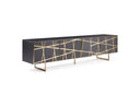 Cartier Modern Black & Rosegold TV Stand