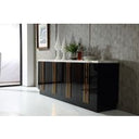 Kingsley Modern Marble & Stainless Steel Console Table