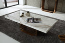 Kingsley Modern Marble & Rosegold Coffee Table
