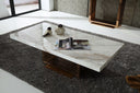 Kingsley Modern Marble & Rosegold Coffee Table