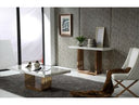 Kingsley Modern Marble & Rosegold Coffee Table