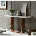 Kingsley Modern Marble & Stainless Steel Console Table