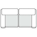 Kinsey - Modern Blue Fabric Modular Sectional Sofa-2-Piece Sectional