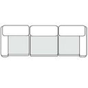 Kinsey - Modern Blue Fabric Modular Sectional Sofa-3-Piece Sectional