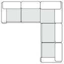 Kinsey - Modern Blue Fabric Modular Sectional Sofa-5-Piece Sectional