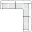 Kinsey - Modern Blue Fabric Modular Sectional Sofa