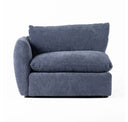 Kinsey - Modern Blue Small River Rock Ottoman