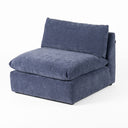 Kinsey - Modern Blue Fabric Modular Armless Seat, view 2