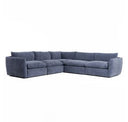 Kinsey - Modern Tan Leather Large River Rock Ottoman
