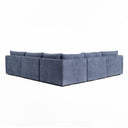 Kinsey - Modern Blue Fabric Modular Armless Seat, view 9