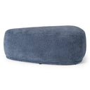 Kinsey - Modern Blue Large River Rock Ottoman