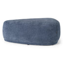 Kinsey - Modern Blue Large River Rock Ottoman