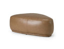 Kinsey - Modern Tan Leather Large River Rock Ottoman