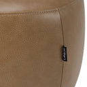Kinsey - Modern Tan Leather Large River Rock Ottoman