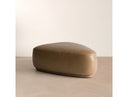 Kinsey - Modern Tan Leather Large River Rock Ottoman