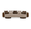 Kiran - Modern Brown + Beige Swivel Accent Chair