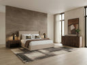 kiro - modern tan fabric bed