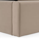 Kiro + Roma - Modern Tan Fabric + Walnut 4-Piece Bedroom Set