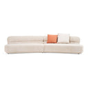 Knight - Modern Beige Fabric Curved Sectional Sofa