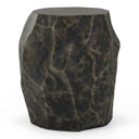 Koussi - Modern Black + Bronze Concrete End Table