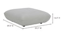 Zeppelin Ottoman Salt Stone White